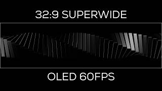 Abstract 3D Wave B&W Oled - 4K 32:9 Super Ultrawide Satisfying Background [60fps / 12h]