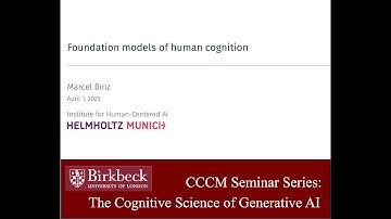 Marcel Binz: "Foundation models of human cognition"