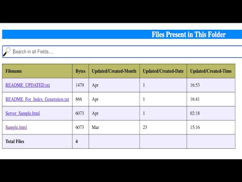 Generate Default Index Webpage For Any Folder With Automatic Hyperlinks