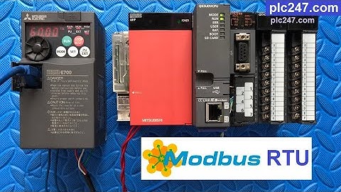 Mitsubishi QJ71C24N "Modbus RTU" FR-E720 VFD Tutorial