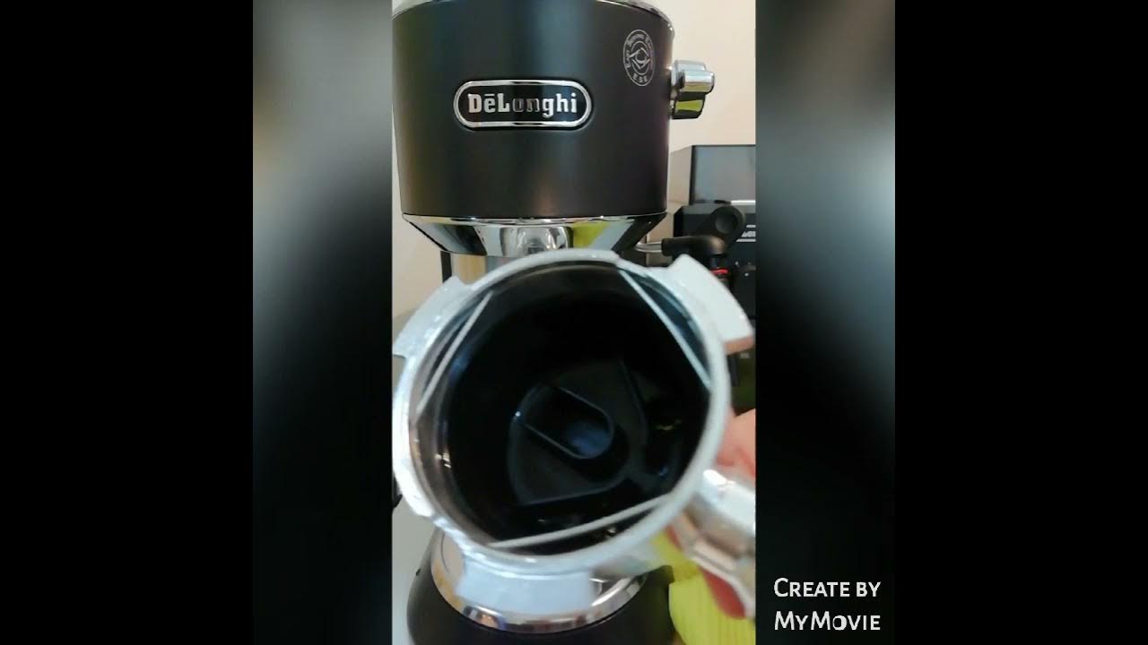 Tutorial on how to use a coffee pods in my brand new De'longhi Dedica