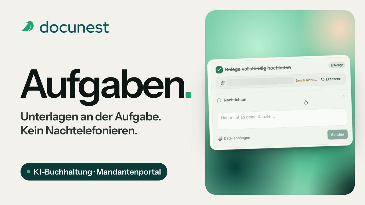 Aufgaben an den Mandanten, Vorschaubild des Videos