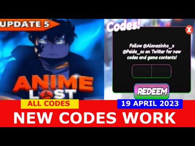 NEW UPDATE CODES* [NEW UPDATE 5 + 2X] Anime Lost Simulator ROBLOX, ALL  CODES