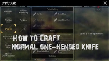 Durango : Wild Land [How To Crafts Nomal One-Hended Knife]