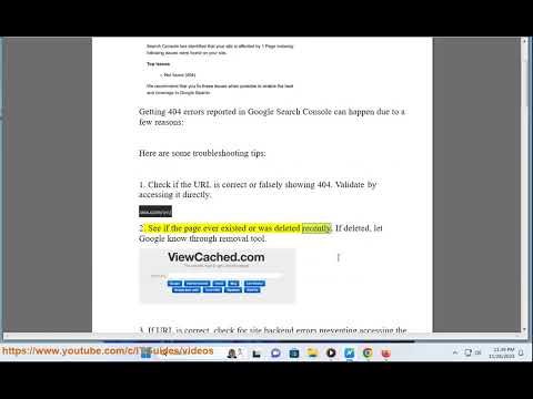 Fix Google Search Console 404 Error