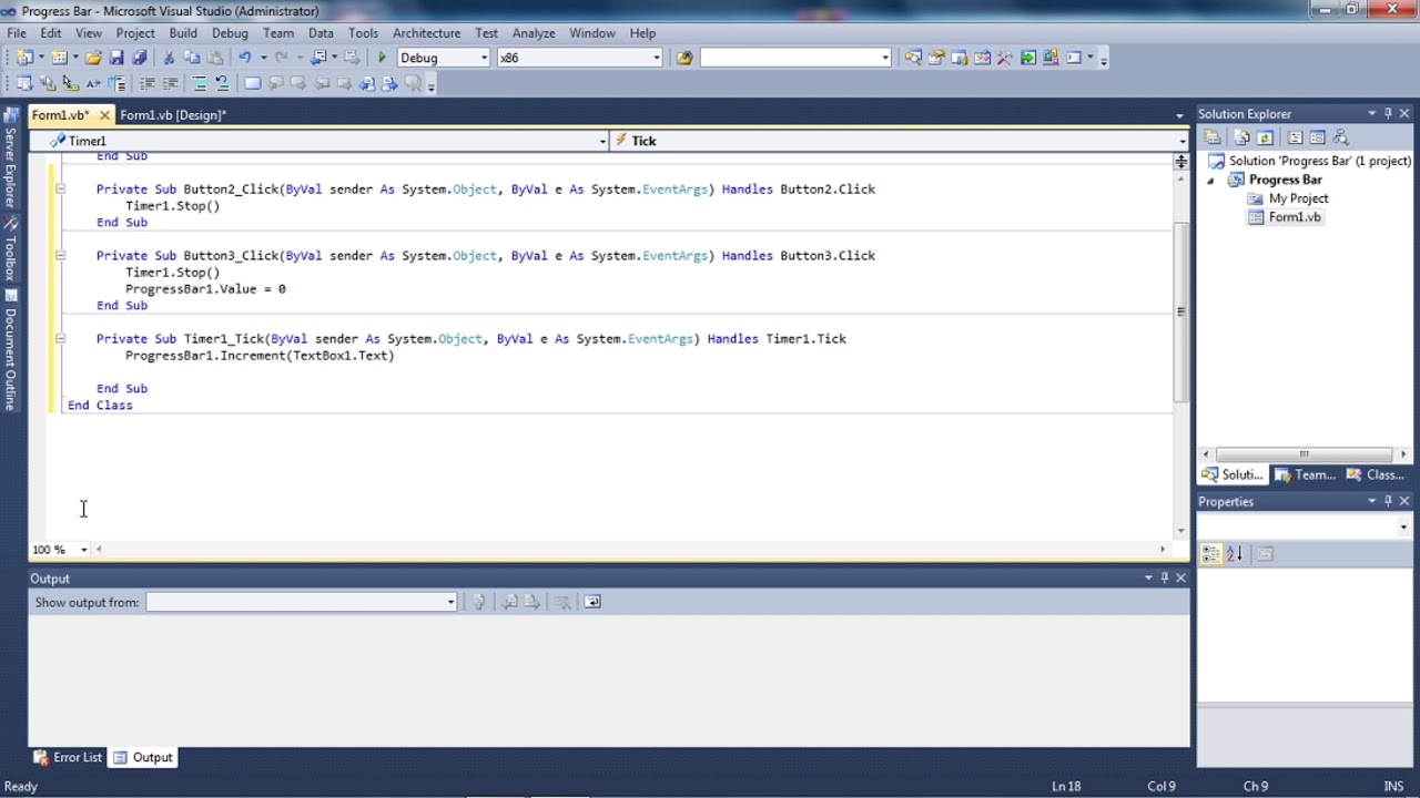 VB.NET 2010 Progress Bar - YouTube