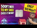 500FT WiFi to My Shed – Point to Point Test (Only 100 Mbps?)