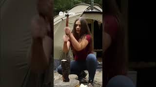 Solo River Adventure  Chopping Wood &amp; Catching Fish!