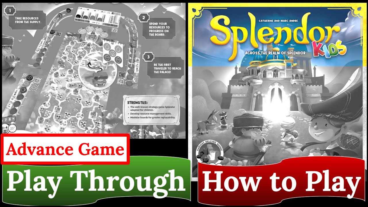 Splendor Kids: How to play & Play Through (Advance Rules) - YouTube