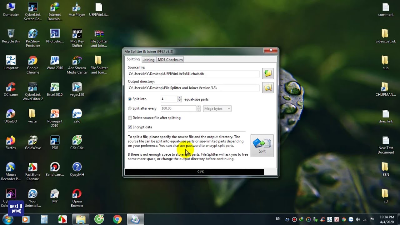 Hướng dẫn chia và nối file nhanh bằng phần mềm HJSplit