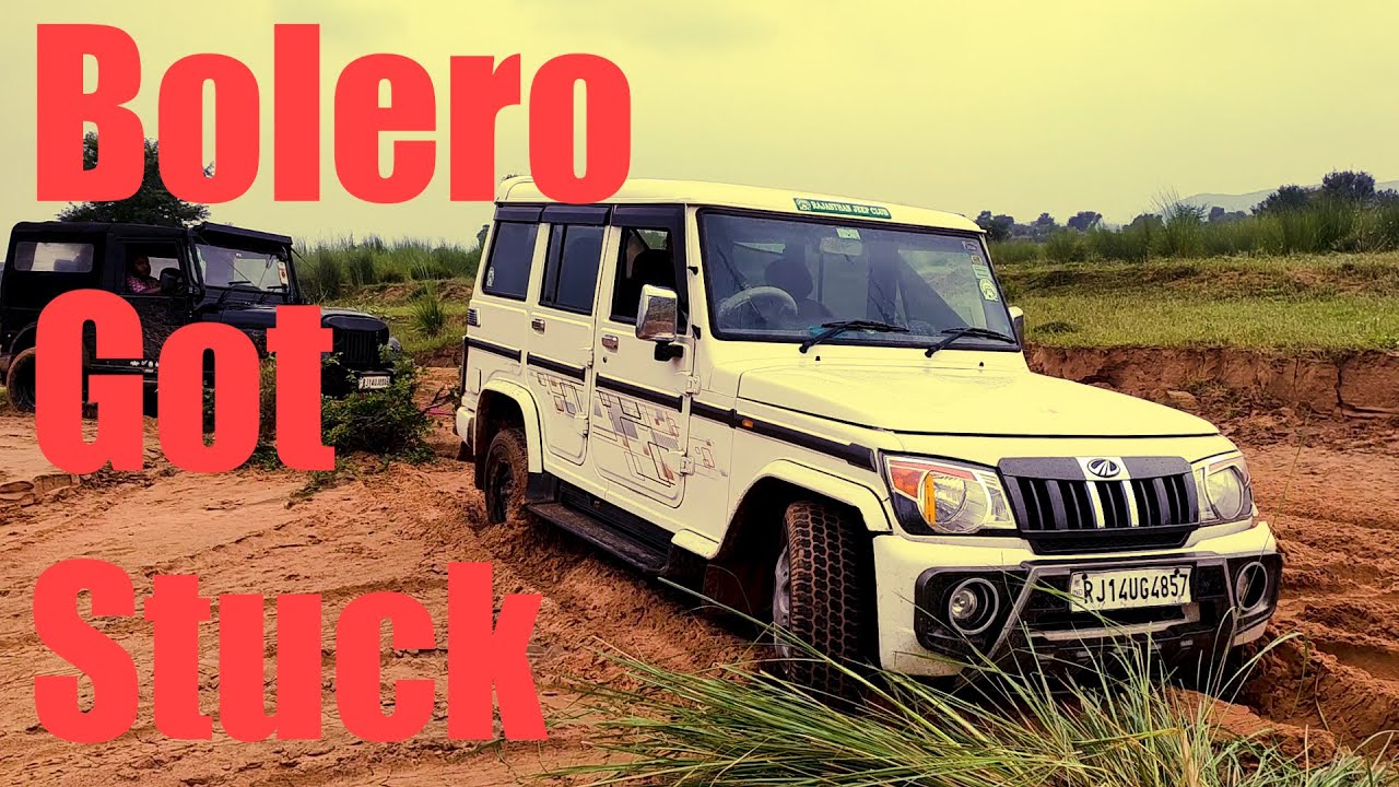 Off Road with Bolero / Thar, Isuzu, Rajasthan Jeep Club , Bolero got Stuck