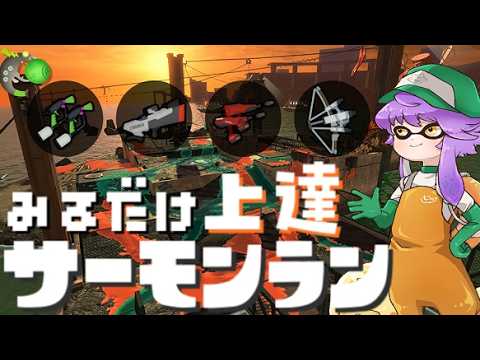 【野良】見るだけ上達サモラン！マニュSブラ弓デュアルでシェケナダム🐋カンスト300回【スプラトゥーン3/サーモンランNW】
