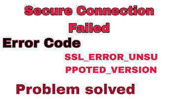 Secure connection failed in firefox / ssl_error_unsupported_version