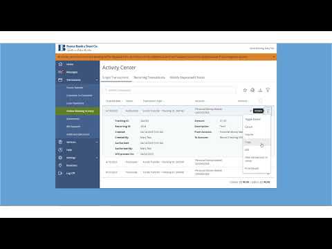 Online Banking Activity