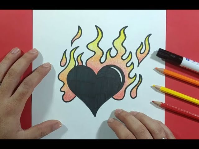 Como dibujar un corazon paso a paso 14 | How to draw a heart 14 - thptnganamst.edu.vn