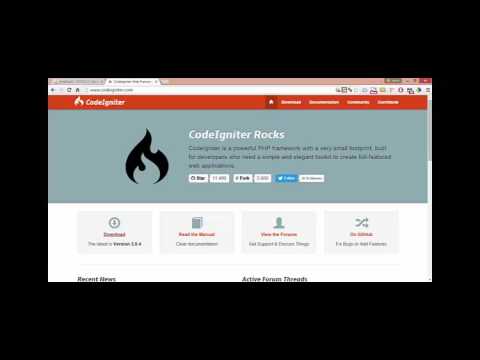 Codeigniter install (Video 1)