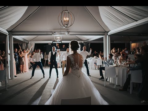 EPIC GROOMSMEN DANCE SUPRISE for the bride   Amazing Wedding all time