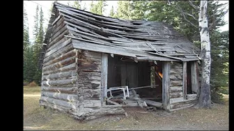 Nordegg Old cabin before it fell down n barns big horn dam Abraham lake alberta  🇨🇦