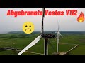 Wind farm lem denmark 9 x vestas v112 1 x v117 1 x v120 wind turbines burnt out v112 22052023