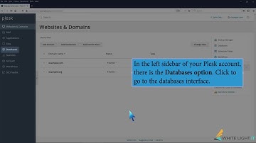 How to remove a database username in Plesk   WhiteLight Hosting