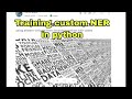 Training a custom ner system in python codes explained