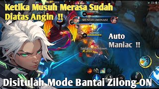 Gameplay Zilong Exp Lane Terbaru 2024||Maniac+MVP