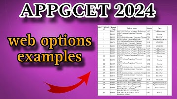 Example of web options preferences appgcet 2024