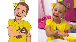 Nastya and Stack prepare desserts for dad Drawing Meme | Like Nastya