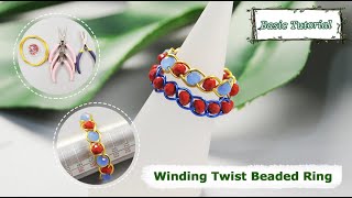 PandaHall Video Tutorial on Winding Twist Beaded Ring
