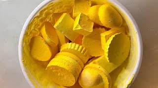 Yellow Gym Chalk Reforms Bin Crush ASMR 💛💛💛