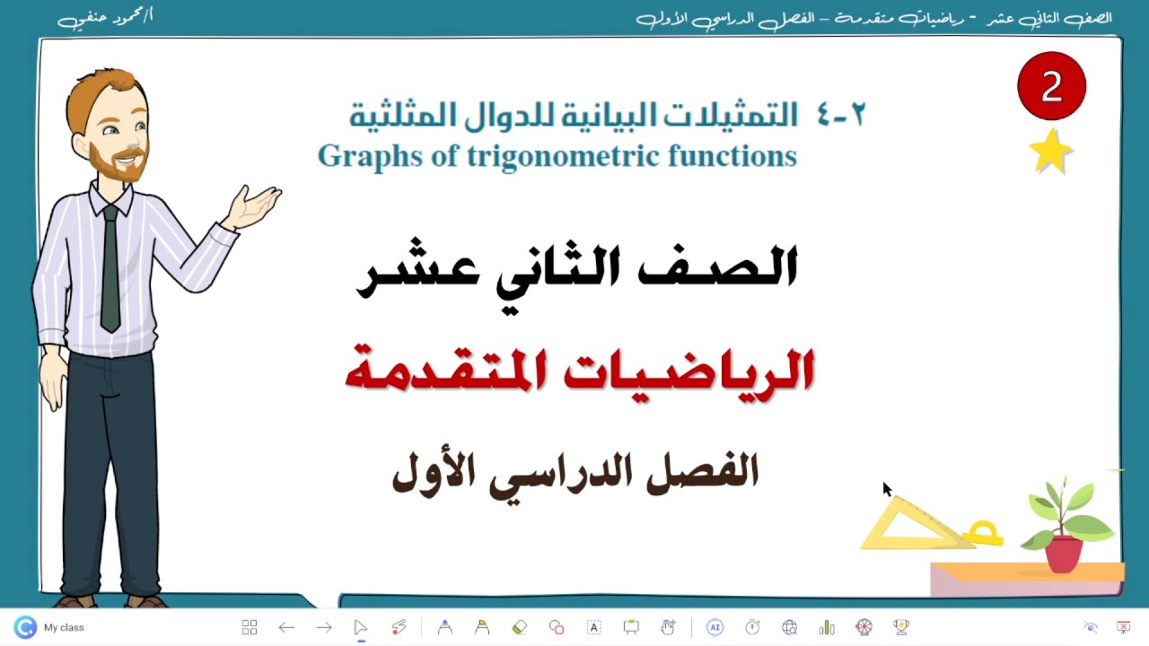 2- 4 |التمثيل البياني للدوال المثلثية ج 2 | رياضيات متقدم 12 | ف1 | تعليم بلا حدود