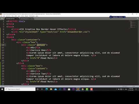 css creative box border hover effects tutorial html&css