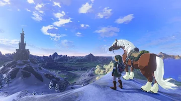 Link and Epona Travel Over Hebra Mountains  - Relaxing Zelda Music to Study with Ambience