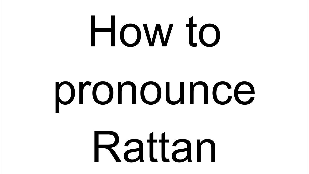 How to Pronounce Rattan (Hindi) YouTube