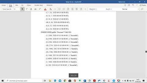 Veritabanı Yönetim Sistemleri - Vize Ödevi