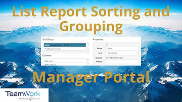 TeamWork 5 Manager Tutorial: How to Use List Reports Sorting and Grouping