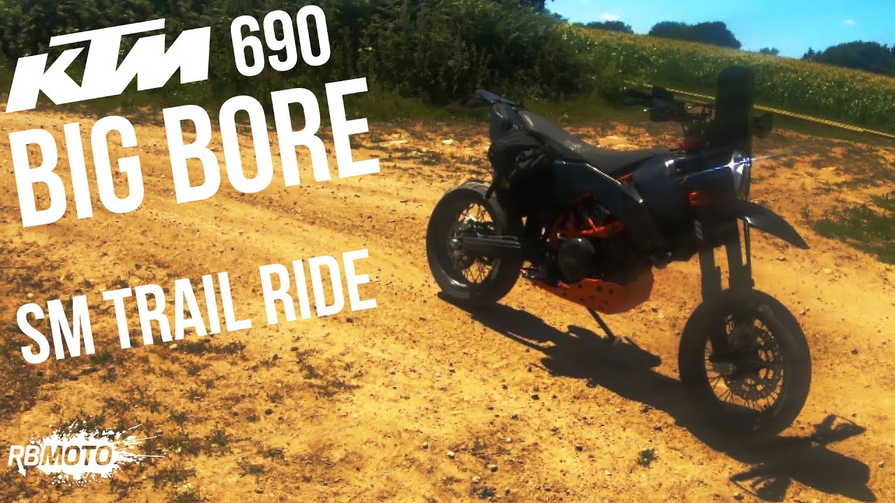 WHO NEEDS KNOBBLIES??!  ||  SM Trail Ride  ||  KTM 690 Big Bore Bike Build