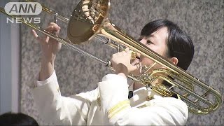 トランペットを振り回して火の用心を呼び掛け(17/11/08)