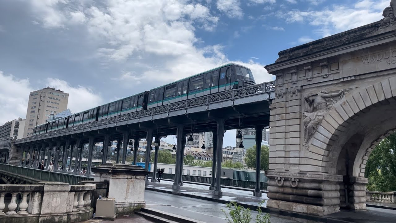 MP89 CC40 ligne 6 au pont de Bir-Hakeim - YouTube