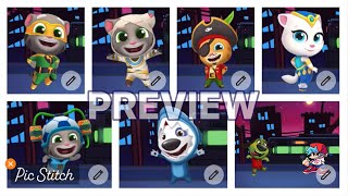 Fnf Vs Talking Tom Gold Run Costumes  Talking Tom To Your End Meet Football Shark And Zombie