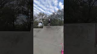 #skatepark #skatergirl  Gros drop à 10 ans!