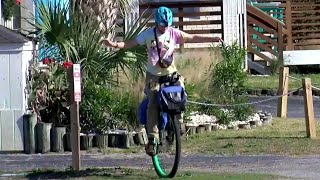 19-year-old travels on unicycle from Maine to Florida