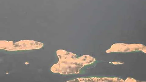 Croatian Islands from air