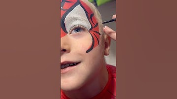 Speed Face Painting: Spiderman in 60 seconds! #spiderman #facepaint #shorts #speedfacepainting #art