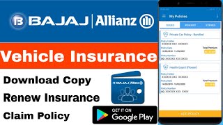 How to use Caringly yours app / How to download bajaj allianz insurance policy online screenshot 5