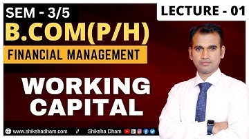 financial management for bcom | working capital | basic concept with question | part 1 | 2nd year