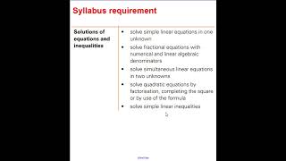 TKMaths O Level Maths Solution of Equations and Inequalities