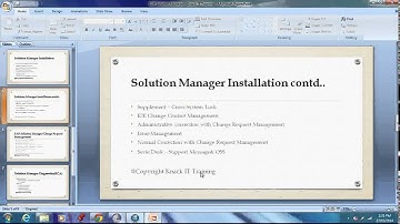 SAP Solution Manager Online Training      Knack IT Training