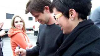 Lee Norris with fans at the filming of  One Tree Hill Season 7 finale in Wilmington, NC