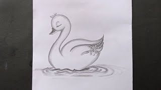 How to Draw a Cute Duck Easily | Pencil sketch | Beautiful Duck Drawing